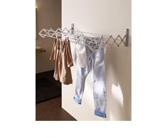 Juwel Ruckzuck 80 Séchoir à Linge (Longueur de séchage 6,7 m, Séchoir Mural Extensible, Largeur 80 cm, Max. Charge maximale : 20 kg 40131