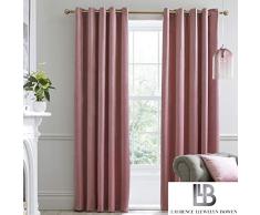 Laurence Llewelyn-Bowen Paire de Rideaux à Åillets en Velours, Rose poudré, 66 Width x 90 Drop (168 x 229cm)