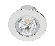 NobilÃ© Spot encastrÃ© Ã LED Mini Spot R 3,3Â W, 22Â Â° chromÃ©/blanc chaud No/1589270220