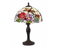 interfan bureau Tiffany libellule moyenne E27, Multicolore
