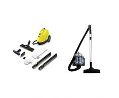 KÃ¤rcher SC2 Easy Fix nettoyeur vapeur & AmazonBasics Aspirateur cylindrique sans sac, 1,5L, 700 W [classe Ã©nergÃ©tique A]