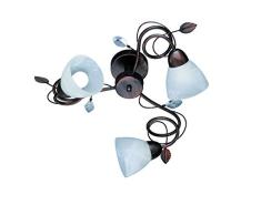 TRIO, Plafonnier, Traditio 3xE14, max.40,0 W Verre, AlbÃ¢tre, Corps: metal, Rouille antique Ã:61,0cm, H:26,0cm IP20