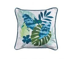 COTON dintÃ©rieur Jungle Green Coussin Passepoil, Multicolore, 40 x 40 CM