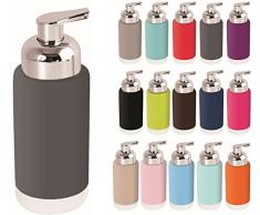 MSV Distributeur de Savon Moderne 24 x 6,5 x 6,5 cm. Gris