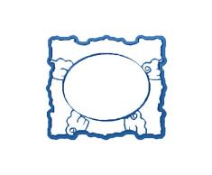 Cuticuter Formes Cadre Miroir 3Â Moule De Biscuit, Bleu, 8Â x 7Â x 1.5Â cm