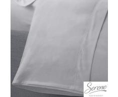 Serene Easy Care Drap Plat, Argenté, King