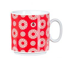 Feinkost KÃ¤fer 102738 Vaisselle, Porcelaine, Blanc/Rouge, 10,5 x 8 x 8 cm,1 piÃ¨ce