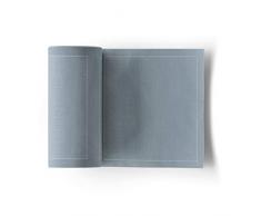 MYDRAP SA11/410-2 My Drap Table 11x11cm-Idéale pour fête, Cocktail, apéritif, Dessous de Verre-Rouleau de 50 Serviettes Brume, Coton, Bleu, 5 cm