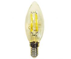 Laes 987027Â Ampoule bougie LED Filament E14, 4Â W, 35Â x 98Â mm