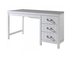Vipack LEBU1514 Lewis Bureau Bois Blanc 150 x 75 x 70 cm