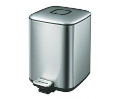 EKO Regent Poubelle à Pédale Métal Inox 21 x 28,5 x 28,7 cm 6 litres