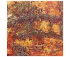 ArtPlaza Monet Claude-Le Pont Japonais 1922 Panneau Décoratif, Bois, Multicolore, 50 x 1,8 x 50 cm