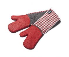 Zeal Paire de Gants de Cuisine en Silicone, très résistants, Coton, Red, 26 x 19 x 26 cm