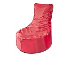 Pushbag Pouf, Polyester, Rouge, 80 x 70 cm