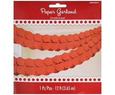 amscan International Guirlande en Papier Rouge