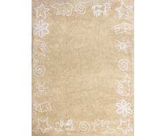 Aratextil Prado Tapis enfant, coton, beige, 120Â x 160Â cm