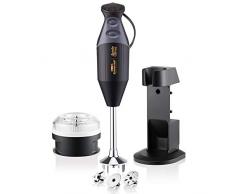 Jamie Oliver 98230 Bâton de magie ESGE M 200 JO Luxury Mixeur plongeant avec accessoires et interrupteur à membrane Soft-Touch Anthracite Jusquà 17 000 tr/min