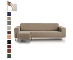 Eiffel Textile Housse élastique de Canapé, Chaise Longue Long Gauche, Coton, Beige, 41 x 21 x 6 cm