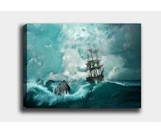 Bonamaison Peinture sur toile, multicolore, 30 x 40 cm - ConÃ§u et fabriquÃ© en Turquie