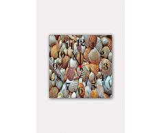 Bonamaison Horloge Murale en MDF, Multicolore, 30 x 30 cm