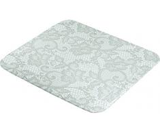 Kleine Wolke 4103146002 Tapis de Douche Spitze 55x55cm Argent-Gris, Coton, 55 x 55 cm