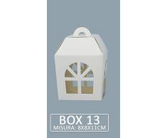 PIANETA CONFETTI Lot de 20 lanternes pour Bonbons 8 x 8 x 10 cm