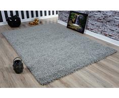 Vimoda Tapis Moderne à Poils Longs, Poils Tapis à Poils Longs, Doux au Toucher, uni Grisâ¯; Tailleâ¯: 60 x 110 cm