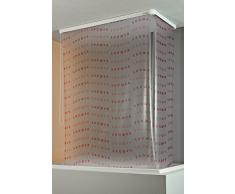 ECO-DuR 4024879005856 Rideau de Douche déroulant à Cassette Modèle dangle Inscription Shower Magenta 137 x 62 cm