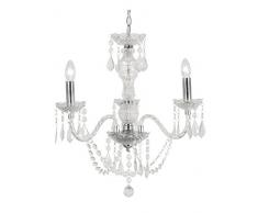 Oaks Lighting 3/7801 mural acrylique Maria Therese Lustre en métal chromé poli