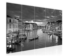 Tableau decoration murale Venise 150 x 60 cm - XXL Impression sur Toile Salon Appartment 5 Parties - prÃªt Ã accrocher - 604356c
