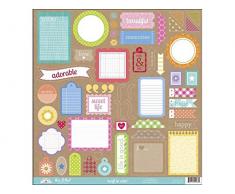 Doodlebug Design Couleur Kraft et Que ce Sticker Multicolore