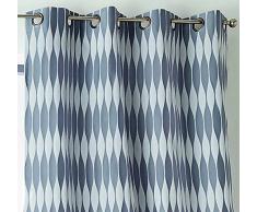 Linder Rideau à Oeillets Polyester Gris 145 x 260 cm