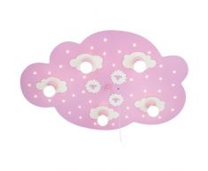 Avec veilleuses lED schÃ¤fchenwolke 5 124314 elobra plafonnier papillons rose