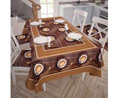 PETTI Artigiani Italiani Nappe Anti-Taches pour Table de Cuisine 140x450 cm Caffe 2