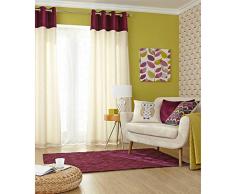 Just Contempo Rideaux à Åillets Bande en Velours doublés, Polycoton, Mulberry Purple, 66 x 72 inches