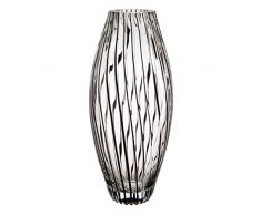 Verre de BohÃªme Glee Vase, Verre, Noir, 10Â x 30.5Â x 14Â cm