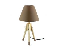 ZONS Lampe Ã Poser Scandinave 4 Couleurs H50cm Marron