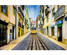 Papier Peint poster panoramique LISBONNE 4 x 2,70 m | DÃ©co et photo murale XXL QualitÃ© HD Scenolia