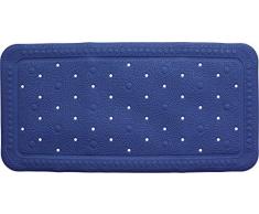 Baveno Grund Mamor Tapis de Baignoire 100% Caoutchouc synthÃ©tique sans PVC, Bleu, 36 x 92 cm
