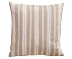 Max Winzer 65275444 Merle Coussin décoratif en Coton Rayures Beiges 40 x 40 cm
