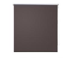 Helloshop26 Store Enrouleur Occultant Fenêtre Rideau Pare-Vue Volet Roulant, Plastique, Marron, 120x50x230 cm