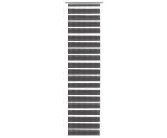 GARDINIA Panneau Japonais (1 Pièce), Rideau Coulissant, Store Enrouleur Double, Rideau Day + Night, Technologie Innovante + Brevetée, Carré, Gris, 60 x 245 cm (LxH)