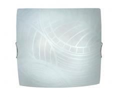 Tosel 40260 Plafonnier â Mae, Fil et tÃ´le Acier, Verre Mate, E27, 60 W, Blanc