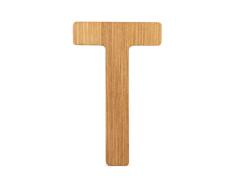 ABC Lettre T en Bambou Durable, Super combinable avec dautres Lettres comme décoration ou Plaque de Porte, particulièrement adaptée pour Apprendre à Lire Les Enfants Scolaires