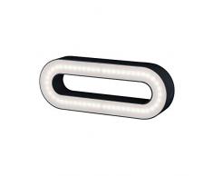 Paulmann 94207 Eclairage mobile extérieur Moval, IP44, 370lm 3000K, 3,5W, Diffus, Gris foncé, Plastique/acrylique