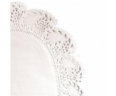 Garcia de Pou 250 unité Ovale napperons en boîte, 22 x 16 cm, Litos, Blanc, 30 x 30 x 30 cm