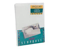 Regency Royal Drap 50Â % coton/50Â % Polyester Blanc Lit Simple