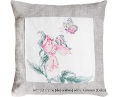 Lucas-S Rose Butterfly Oreiller Kit de Broderie au Point de Croix