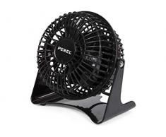 Perel CFANAM1-B Ventilateur DE Table-Ã 10 cm-Noir, 15 x 16 x 10