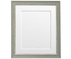 FRAMES BY POST Porte Photo Nordique 12 x 10-Pouces Vieilli avec embase Blanche for 9 x 7-Pouces Bleu